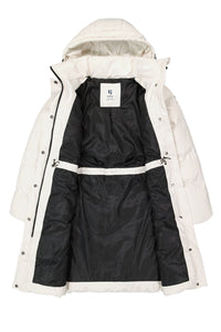 Garcia Ultimate Iconic Cream Puffa Coat with Zip Detailing, GJ400905