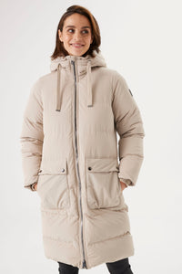 Garcia Ultimate Iconic Sandstone Puffa Coat with Fur Lined Hood, GJ400906