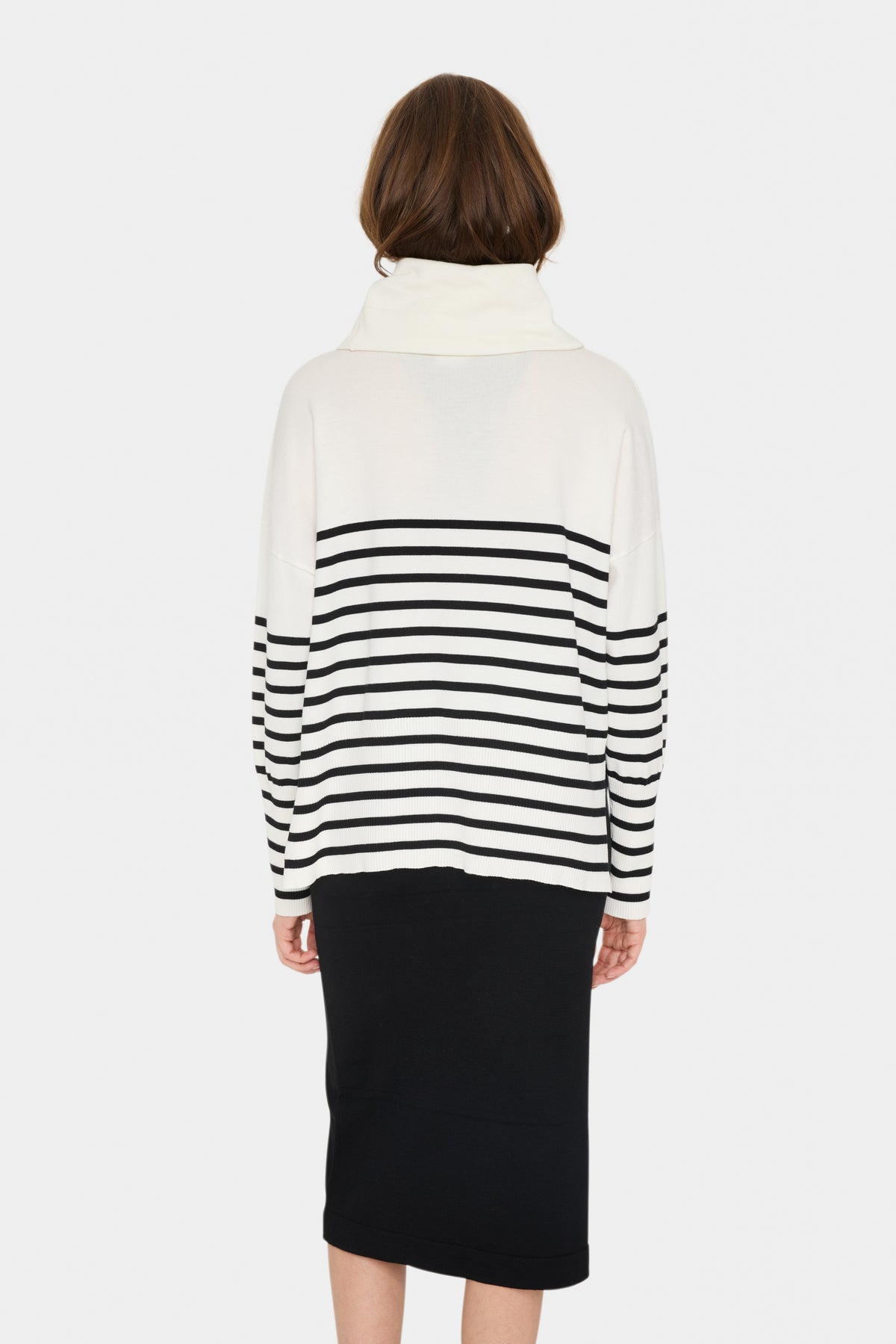 Saint Tropez Grila Ice Striped Cowlneck Knit, 30513447