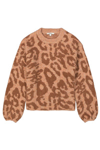 Garcia Teddybear Beige Leopard Jacquard Knit