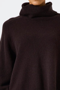 Garcia Chocolate Brown Cowl Neck Knit, J50049