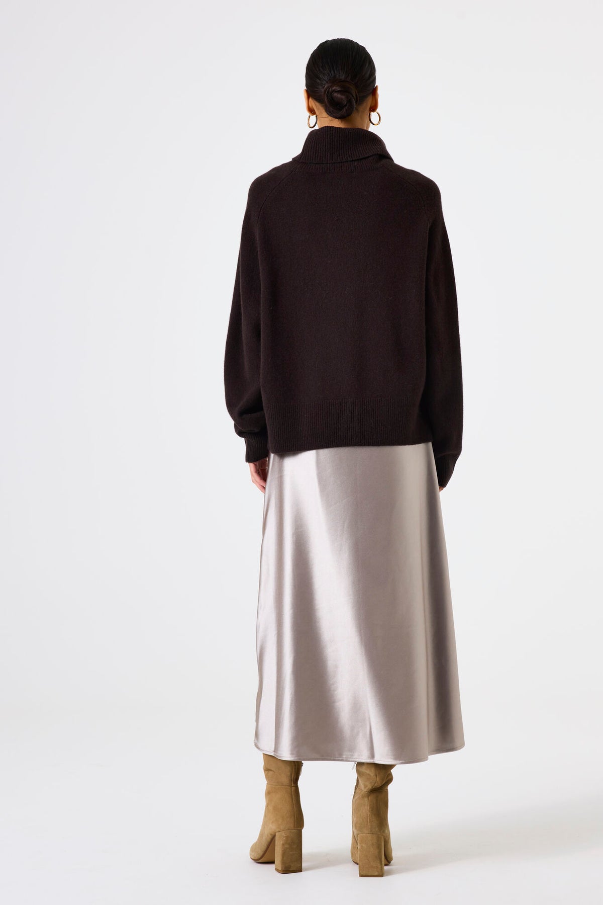 Garcia Chocolate Brown Cowl Neck Knit, J50049