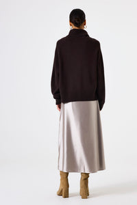 Garcia Chocolate Brown Cowl Neck Knit, J50049