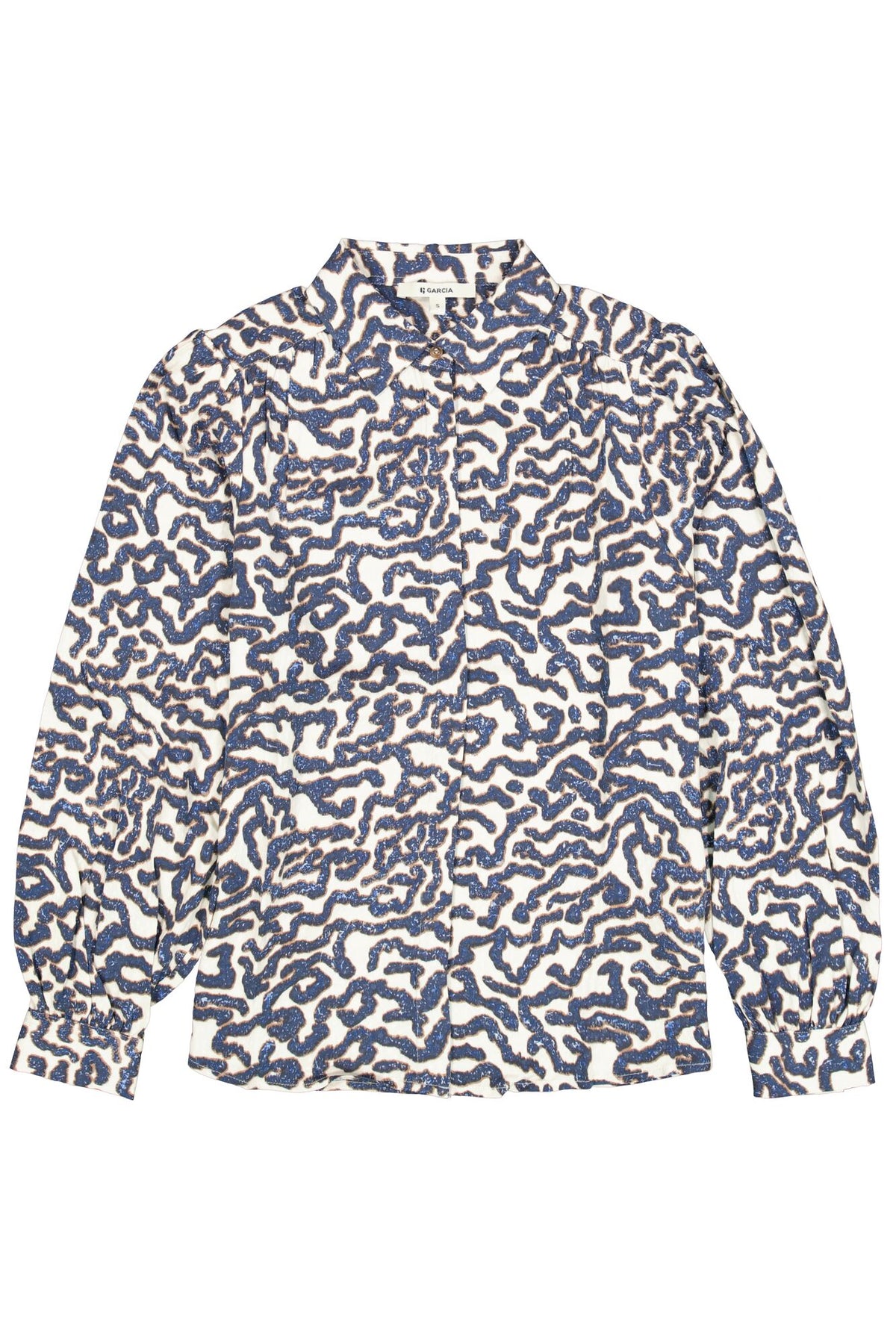 Garcia Summer Cobalt Abstract Printed Shirt, O260031