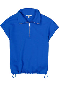 Garcia Summer Cobalt Half Zip Sports Luxe Top, O260062