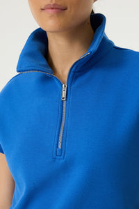 Garcia Summer Cobalt Half Zip Sports Luxe Top, O260062