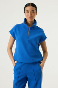 Garcia Summer Cobalt Half Zip Sports Luxe Top, O260062
