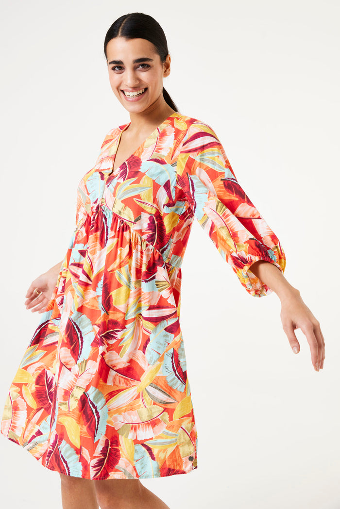 Garcia Papaya Punch V-Neck Smock Dress, R40282