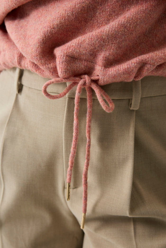 Garcia Coral Dust Melange Supersoft Knit with Tie Detailing, T260244