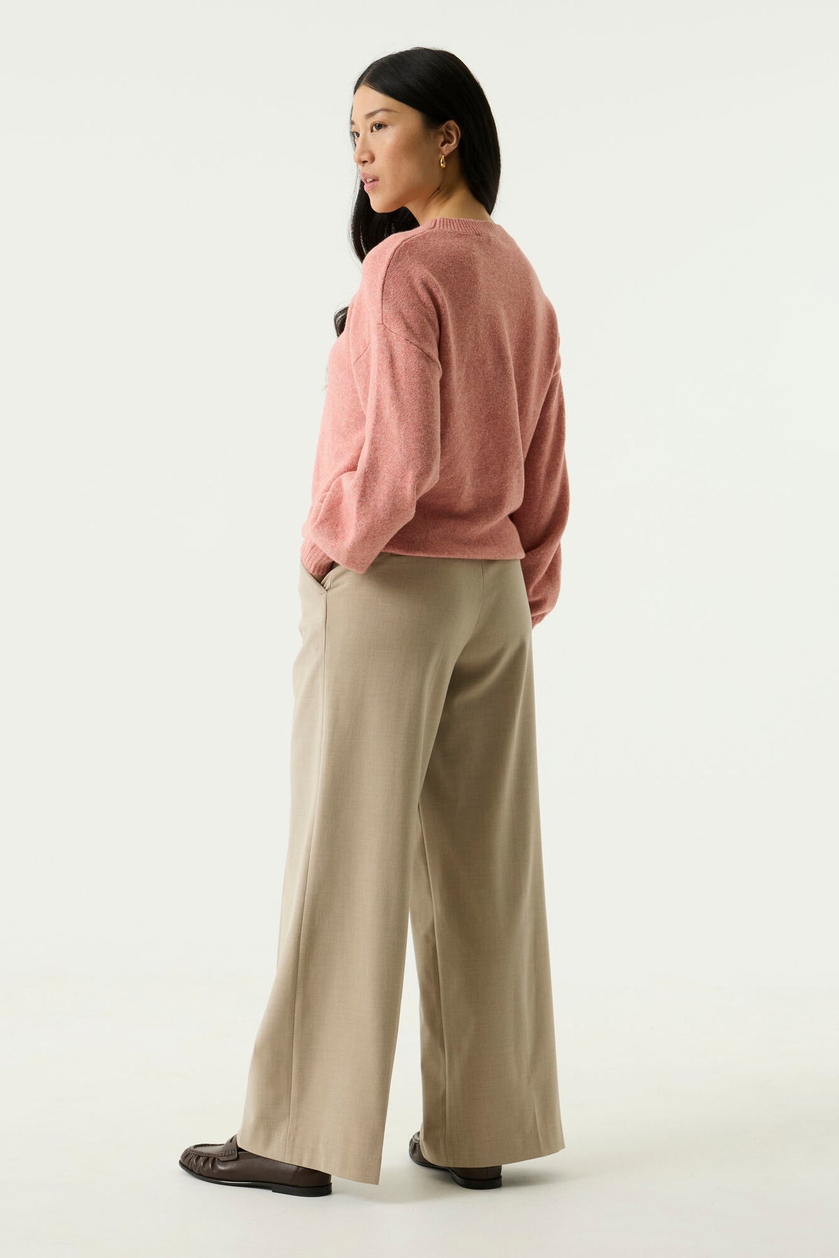 Garcia Coral Dust Melange Supersoft Knit with Tie Detailing, T260244