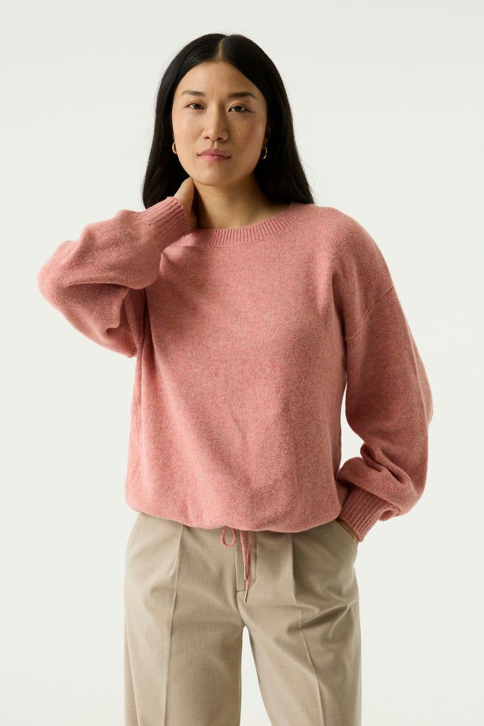 Garcia Coral Dust Melange Supersoft Knit with Tie Detailing, T260244