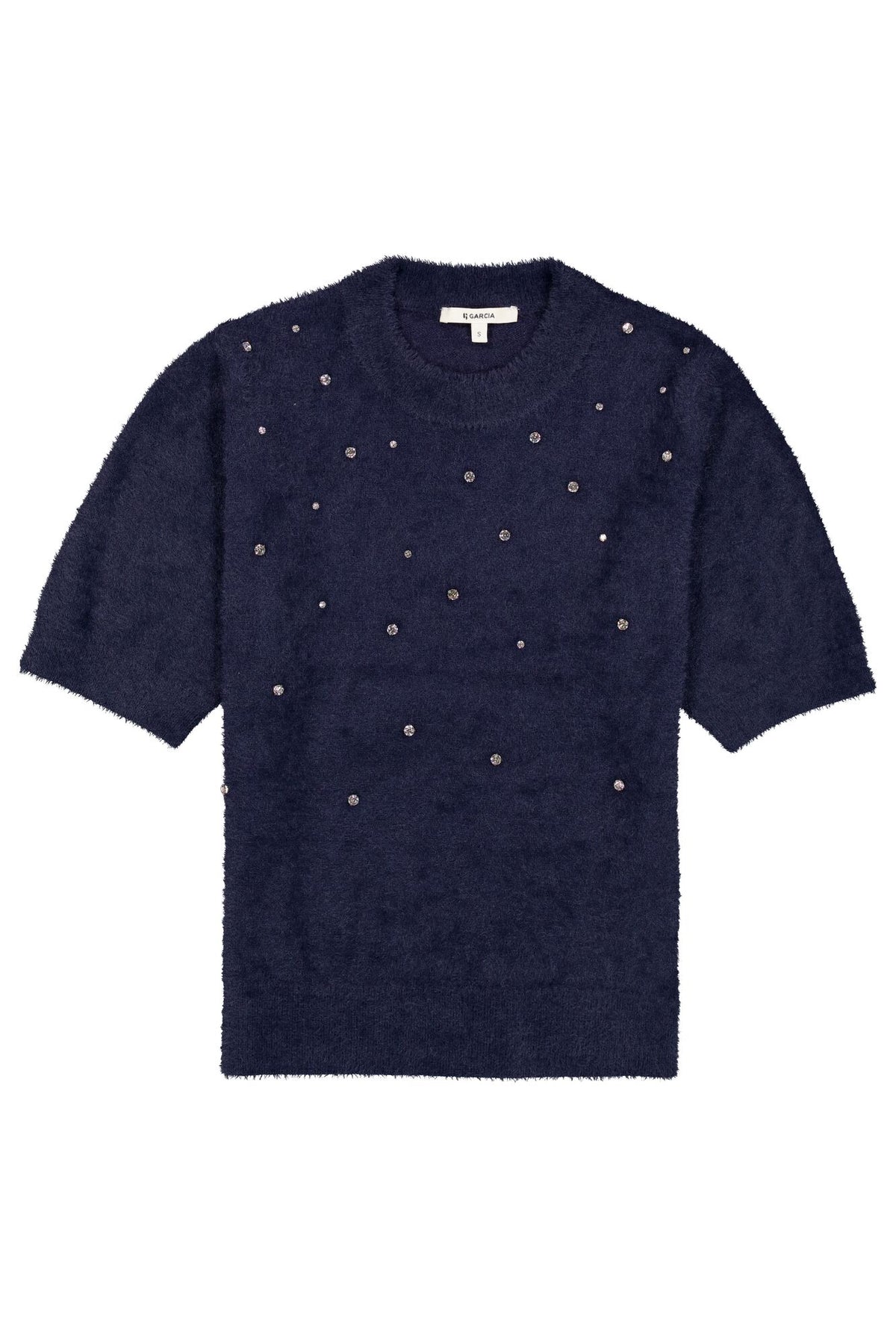 Garcia Sapphire Mist Fluffy Embellished Supersoft Knit, U260041