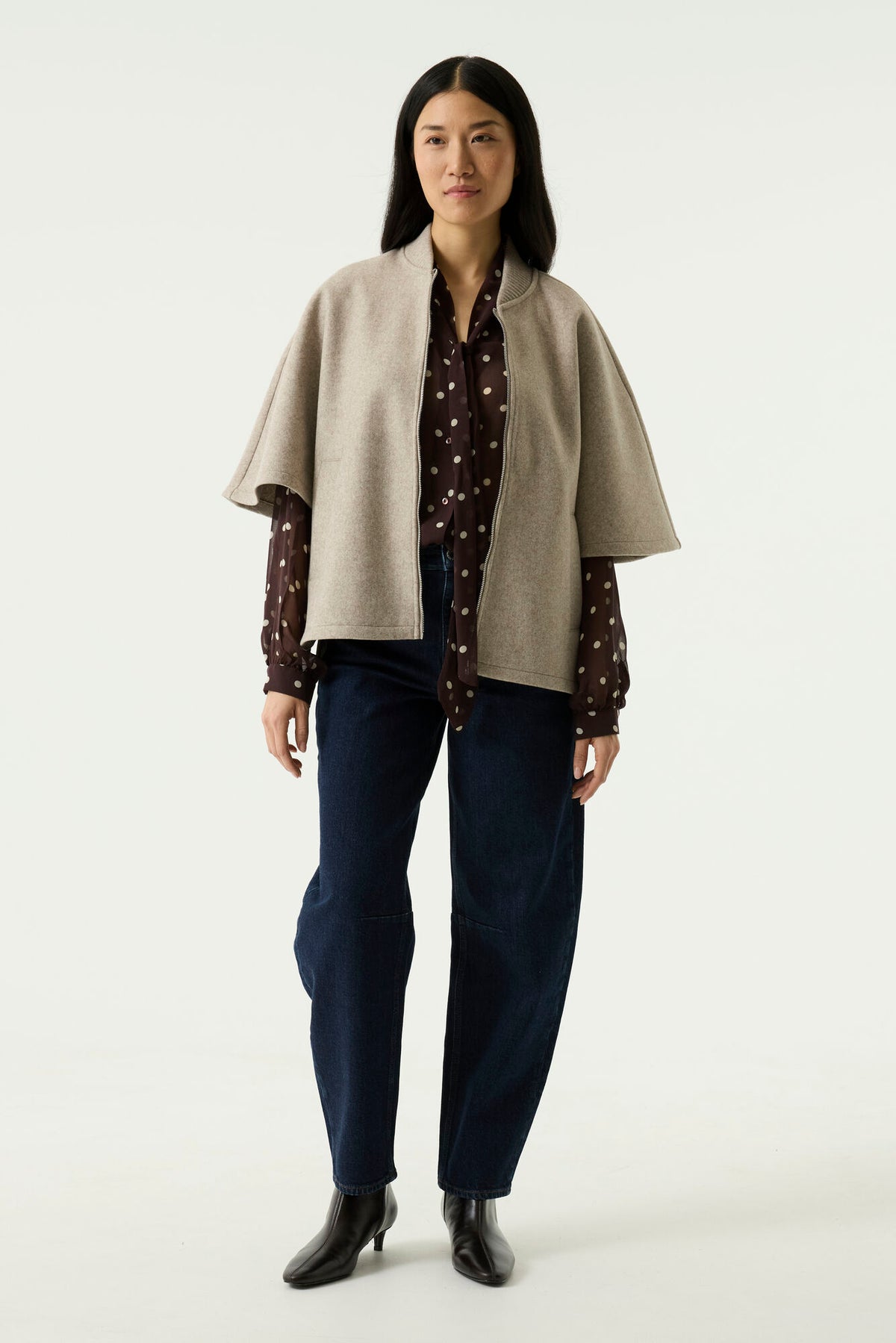 Garcia Sand Beige Jacket with Zipper, U260096