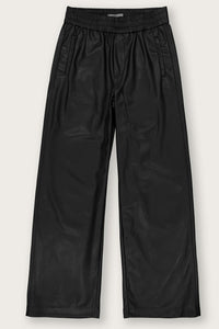 Garcia Sapphire Mist Highwaisted Faux Leather Wide Leg Trousers, U260111