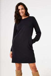 Garcia Black Modal Sweatshirt Jersey Dress, U40081