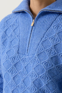 Garcia Ultramarine Blue Supersoft Cosy Half Zip Knit, V260242