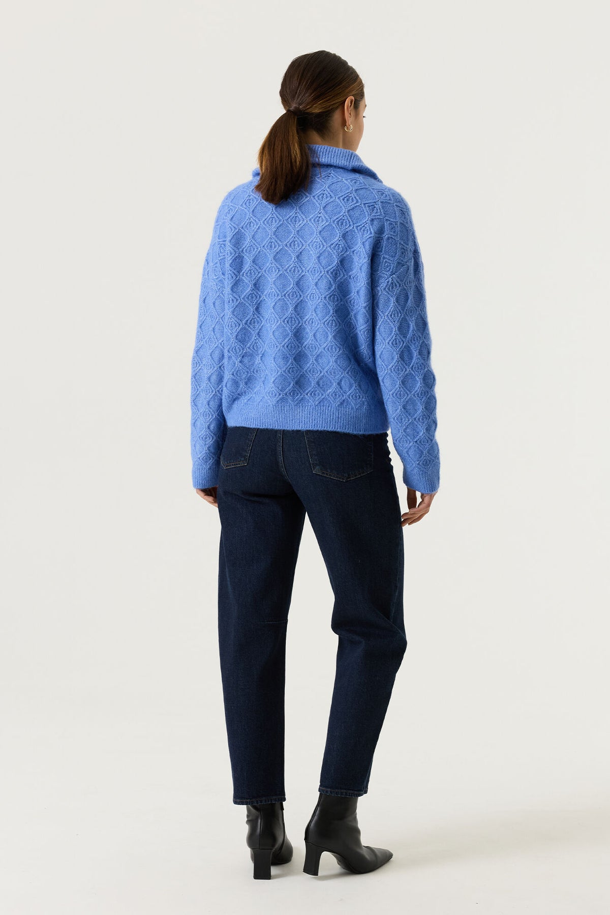 Garcia Ultramarine Blue Supersoft Cosy Half Zip Knit, V260242