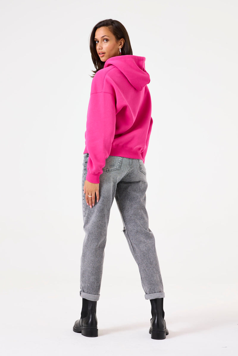 Garcia Bright Rose Pink Sports Luxe Hoodie, V40262