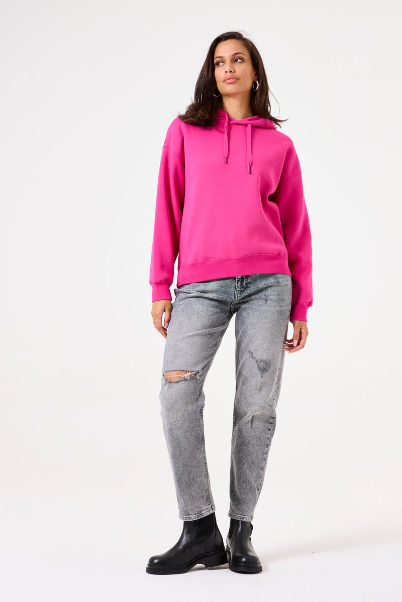 Garcia Bright Rose Pink Sports Luxe Hoodie, V40262