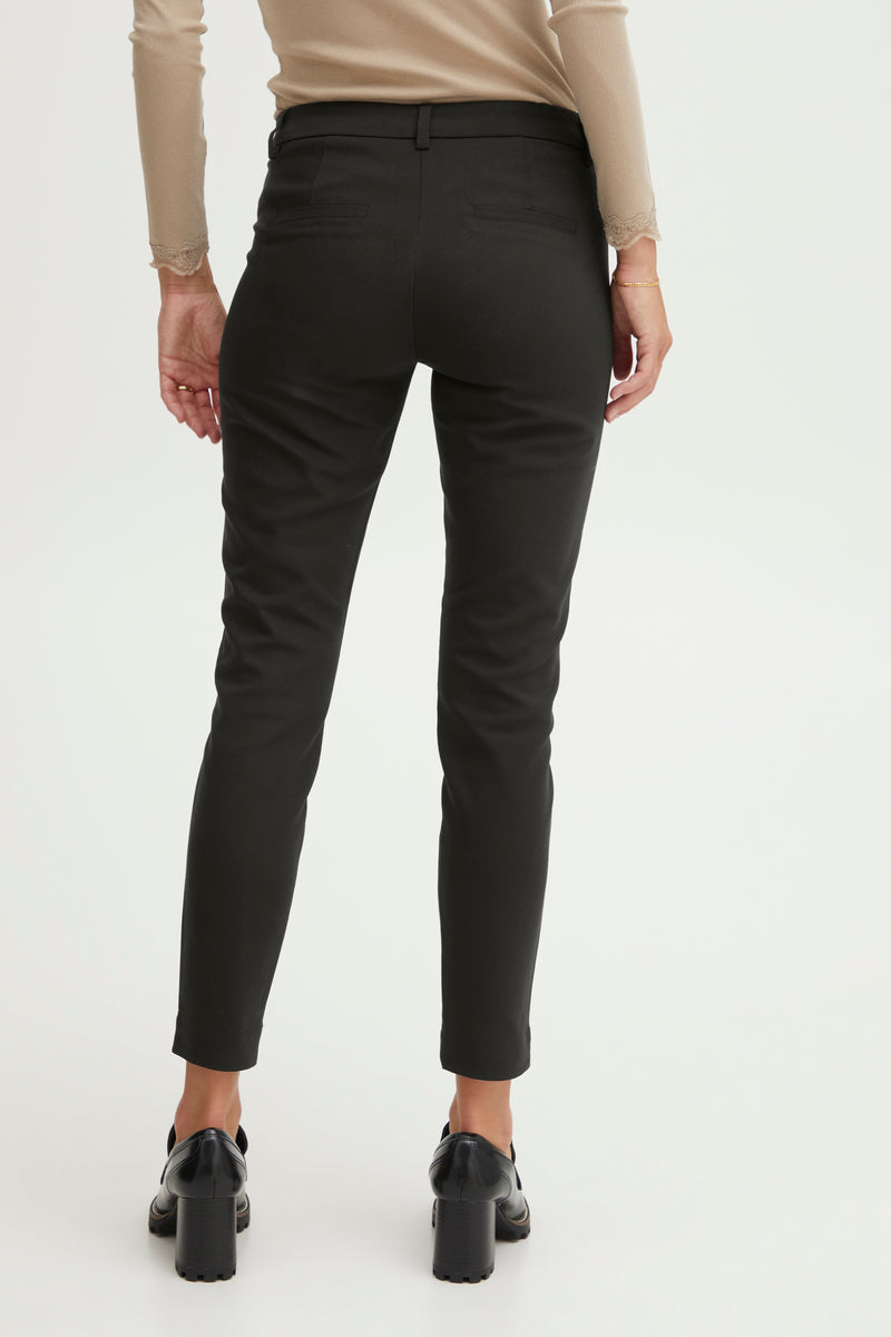 Fransa Zapant Black Cigarette Style Trousers, 20603400