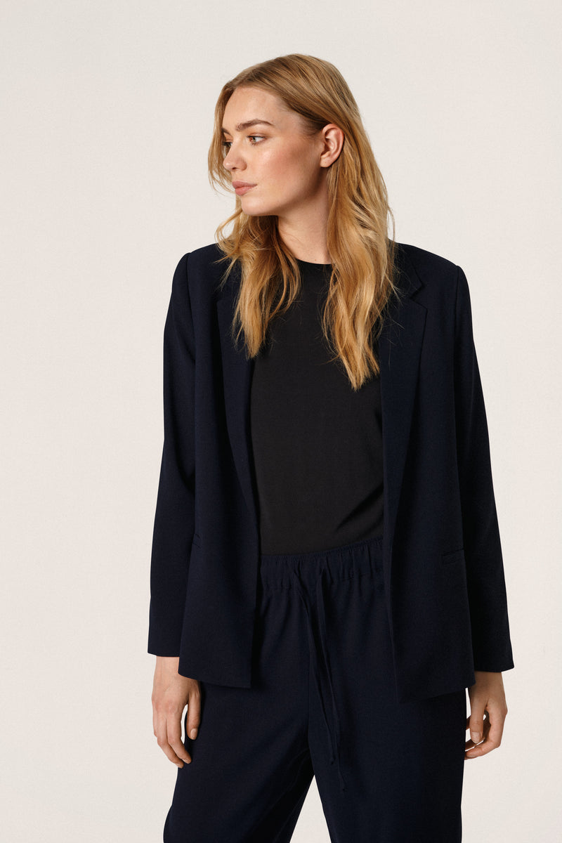 Soaked In Luxury Shirley Night Sky Long Sleeve Blazer, 30405412