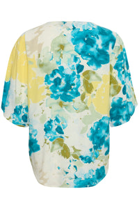 Soaked in Luxury Violetta Deep Lake Watercolour Print Top, 30405987