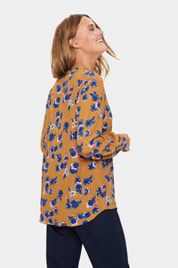 Saint Tropez Agnes Dijon Painterly Floral Long Sleeve Blouse, 30510728