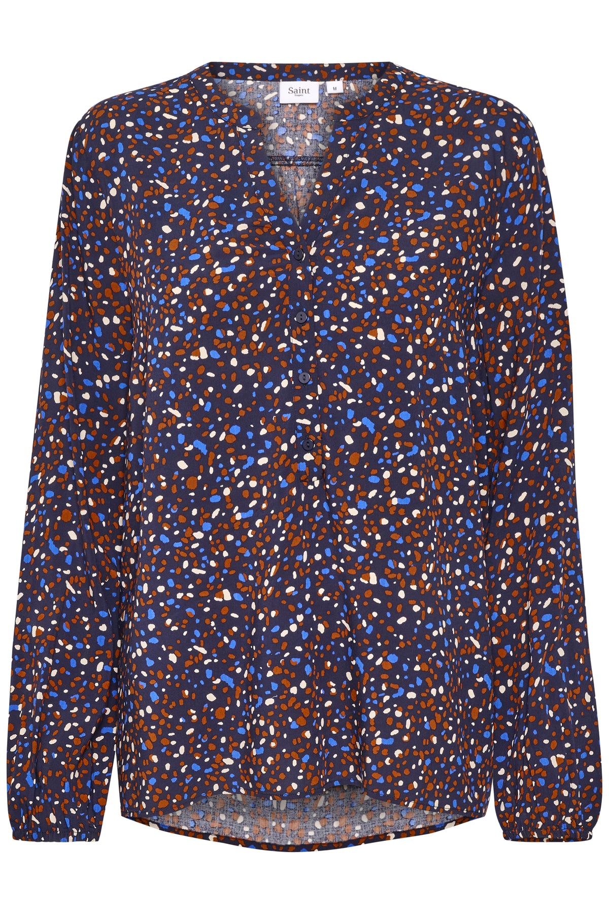 Saint Tropez Eda Night Sky Multi Dots Print Blouse, 30511901