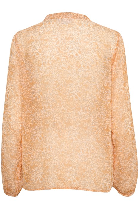 Saint Tropez Valerie Dusty Orange Peacock Stroke Printed Blouse, 30511688