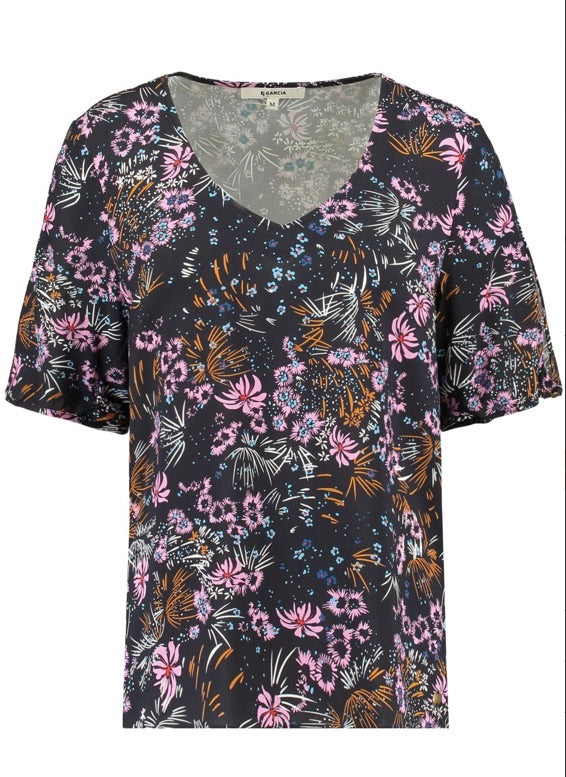 Garcia Dark Moon Floral Top freeshipping - Ruby 67 Boutique